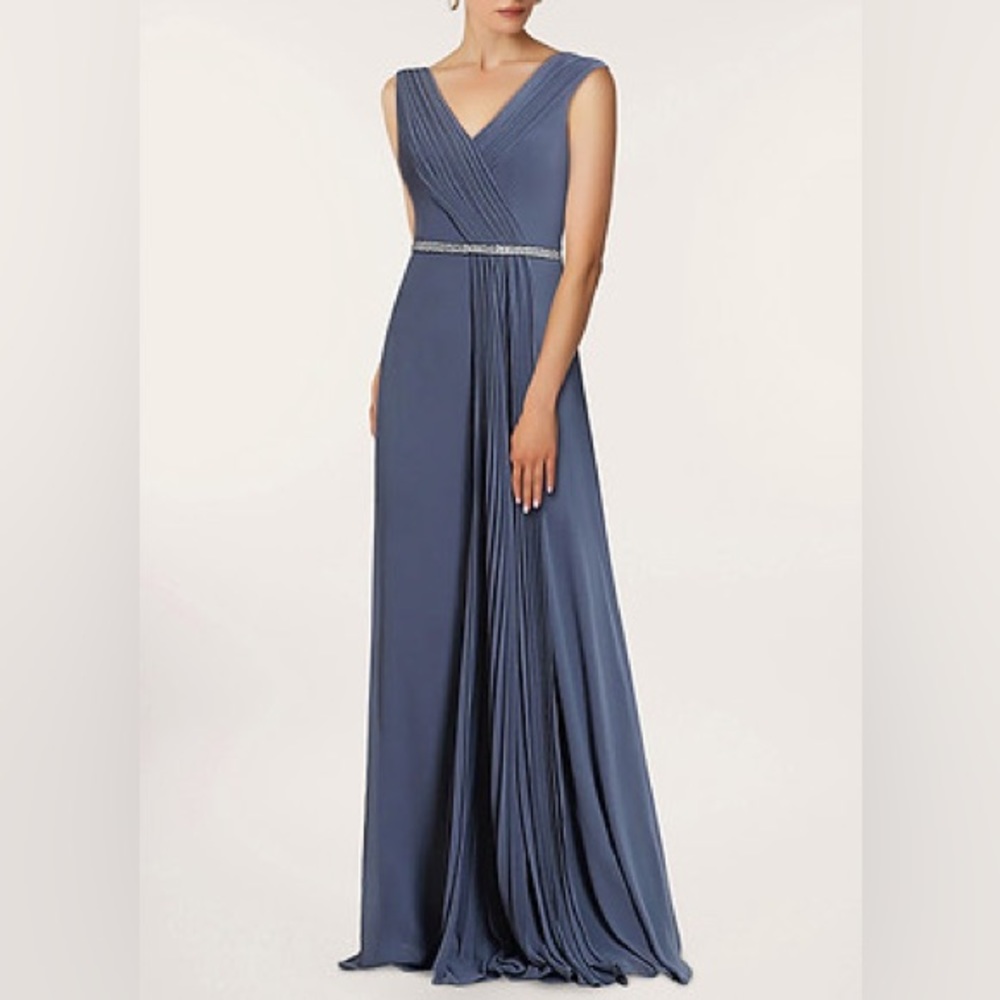 Mother of bride stormy blue dress flattering